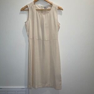 27 Quai de Seine Paris Sleeveless Shift Dress Beige Cream Size 38 NWT